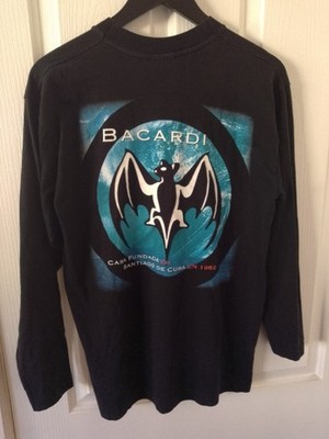 Vintage Bacardi Longsleeve T-shirt Medium 90s Authentic