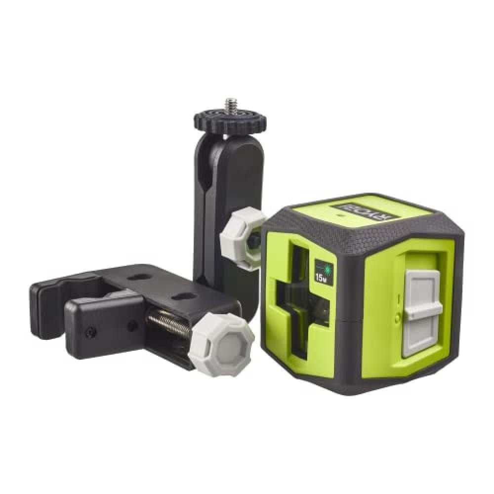 Livella Laser Ryobi RBCLLR1 Verde | 2 Linee Croce Autolivellante 15m