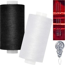 All Purpose Sewing Thread-2 Spools of Hand 2 spools, White and Black