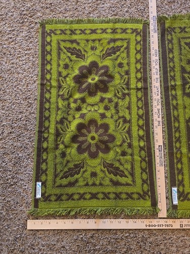6 Vintage Fieldcrest Bed & Bath Towel Set MCM Brown Green 100% Cotton - Picture 20 of 23