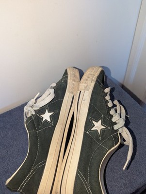Vintage 90s Converse One Star Made In USA Mens Size 10 Green Suede