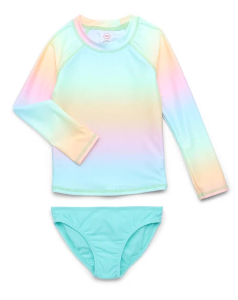 Lote de 2 Conjunto de Traje de Baño Wonder Nation Niñas con UPF 50+ Talla 7/8 Foto 2 de 4