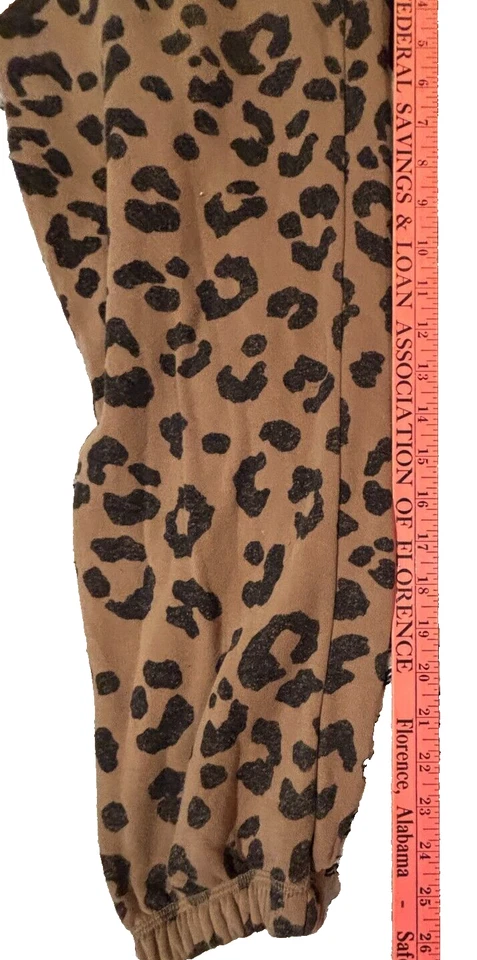Mujer Marrón Leopardo Estampado Sudaderas Joggers Pantalones para Dormir Pijama Parte Inferior MEDIANO 8/10 Foto 3 de 4