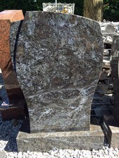 Grabmal Felsen Grabstein Grabanlage Granit Naturstein BLAU inkl. SOCKELSTEIN neu