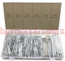 1000pc Cotter Pin Assortment Set 6 Sizes Grab Split Fixings Securing Lock Pins