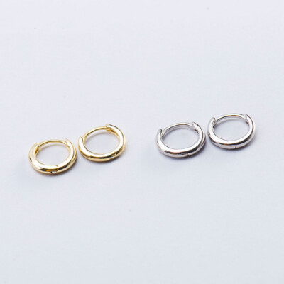 Kleine Creolen Rund Sterling Silber 925 Damen Ohrringe Kreolen