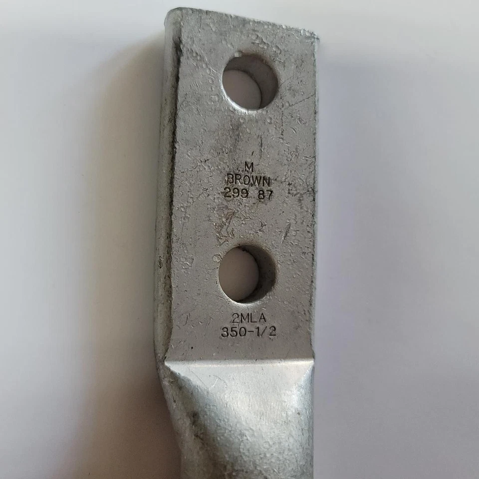 Compression Lug Morris 93122 2MLA 350 MCM 2 Hole 1/2" Brown Die Long Barrel - Image 2 of 3