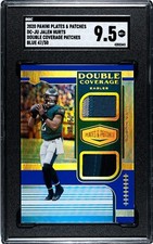2020 Panini Plates & Patches Double Coverage Jalen Hurts #DC-JU Blue /50 SGC 9.5