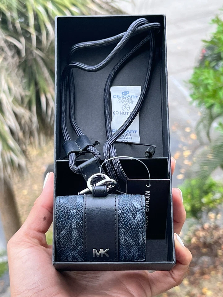 Michael Kors Hombre Mujer Airpod Estuche Unisex Almirante Cordón Viene Con Caja MK Foto 2 de 4