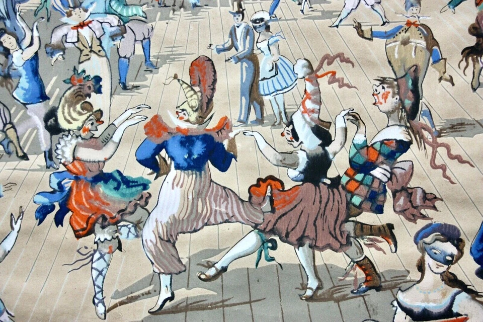 Historische Tapete, Fest im Theater, Bühnenszene, "Opera", Frankreich, um 1920 - Bild 3 von 4