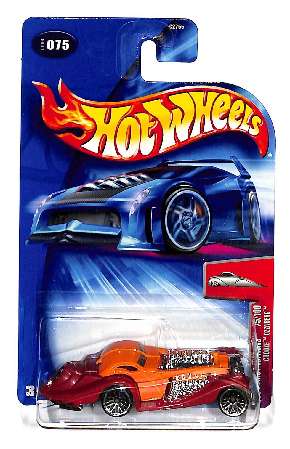 Hot Wheels 2004 First Editions Crooze Ozznberg Red Orange Toy Car New 
