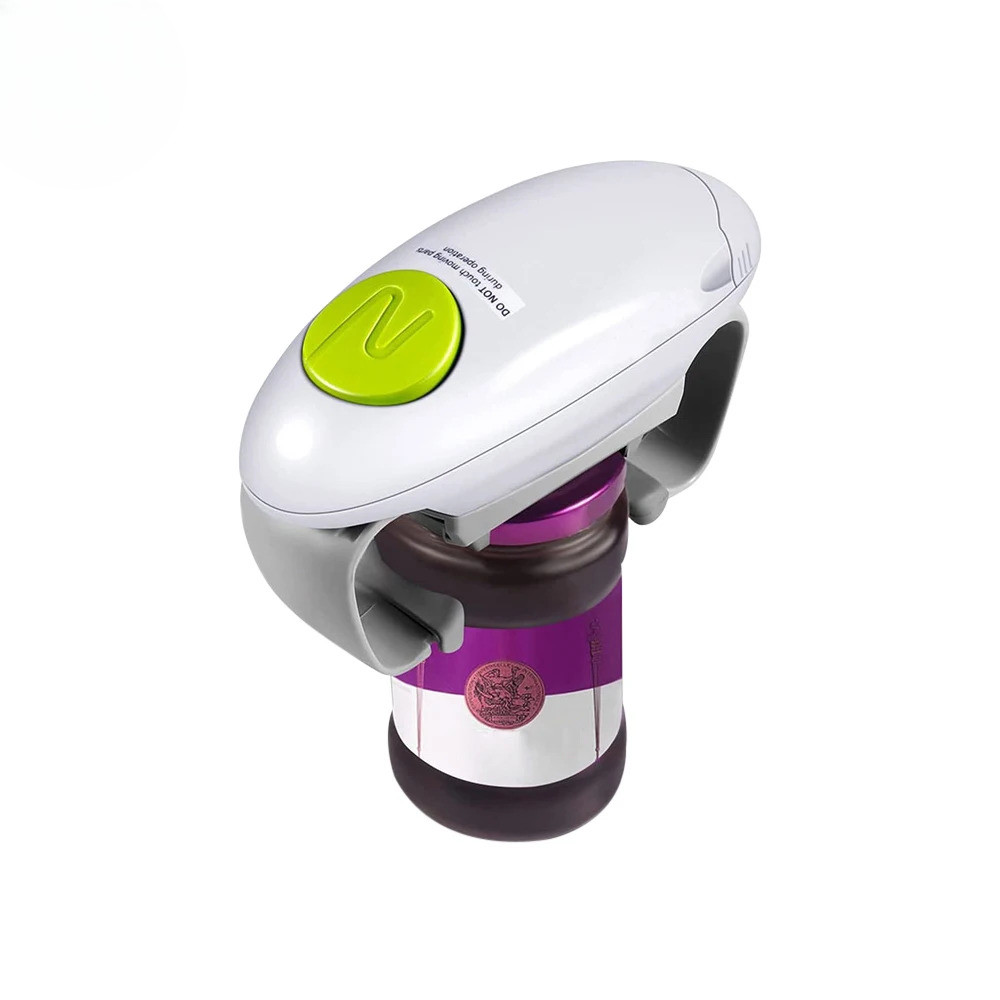 Ouvre-boîte électrique en acier inox avec ouvre-bouteille automatique Premium