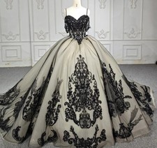 Gothic Quinceanera Dresses Ball Gown Sweetheart Beading Birthday Party Dress