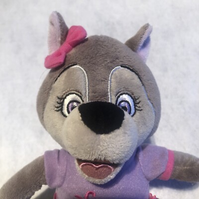 Fiesta Violet The Wolf Plush Stuffed Animal 11 Inch With Outfit Ice Cream Bow