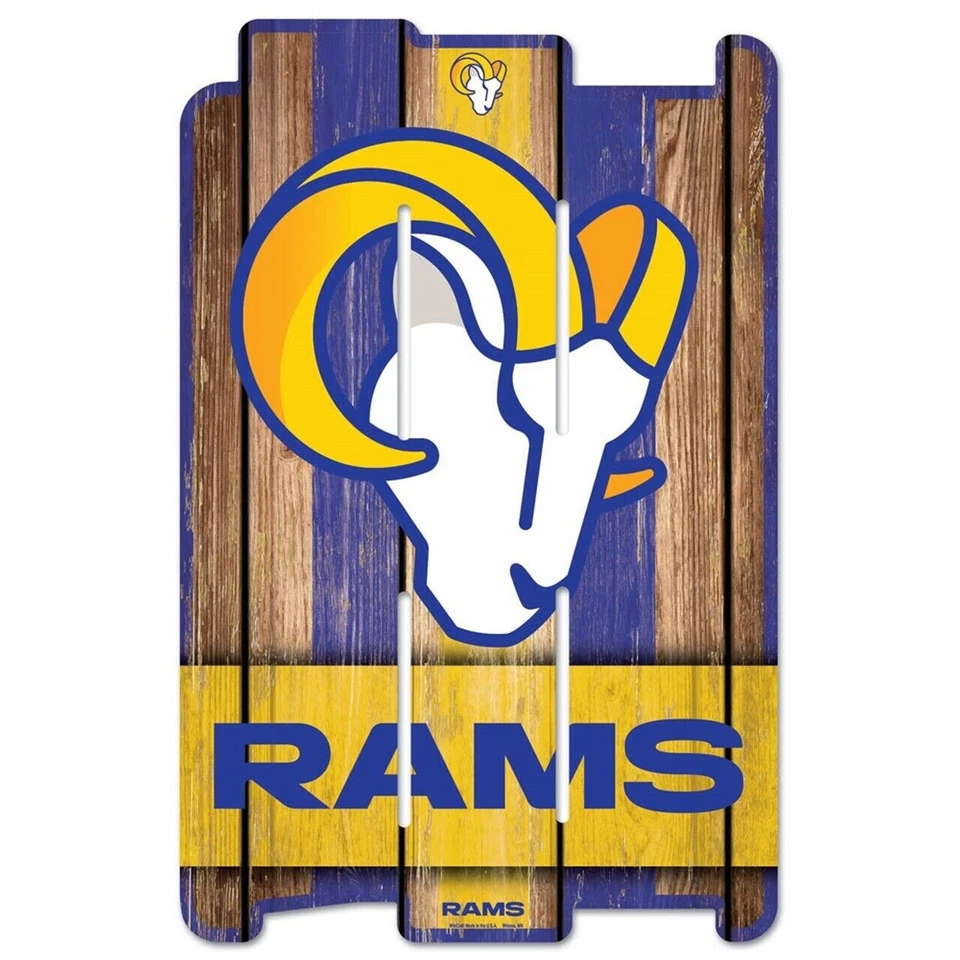 NFL Los Angeles Rams Plank Fence Wood Sign Holzschild Holz Deko Zaun 43x28cm - Bild 1 von 1