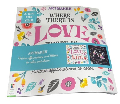 2 Positive Affirmations Coloring Books ArtMaker By Hinkler Love Life & A-Z