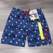 Men  s Hurley Swim Shorts Boardshorts Flag Small New Nwt