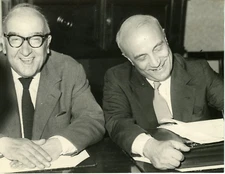 Adone Zoli and On. Vintage Fanfani Silver Print 18x24 Circa 1958 