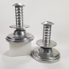 Pewter Candlestick Holder Set of 2 Wilton PA USA  Candle Holder Pair Ribbed