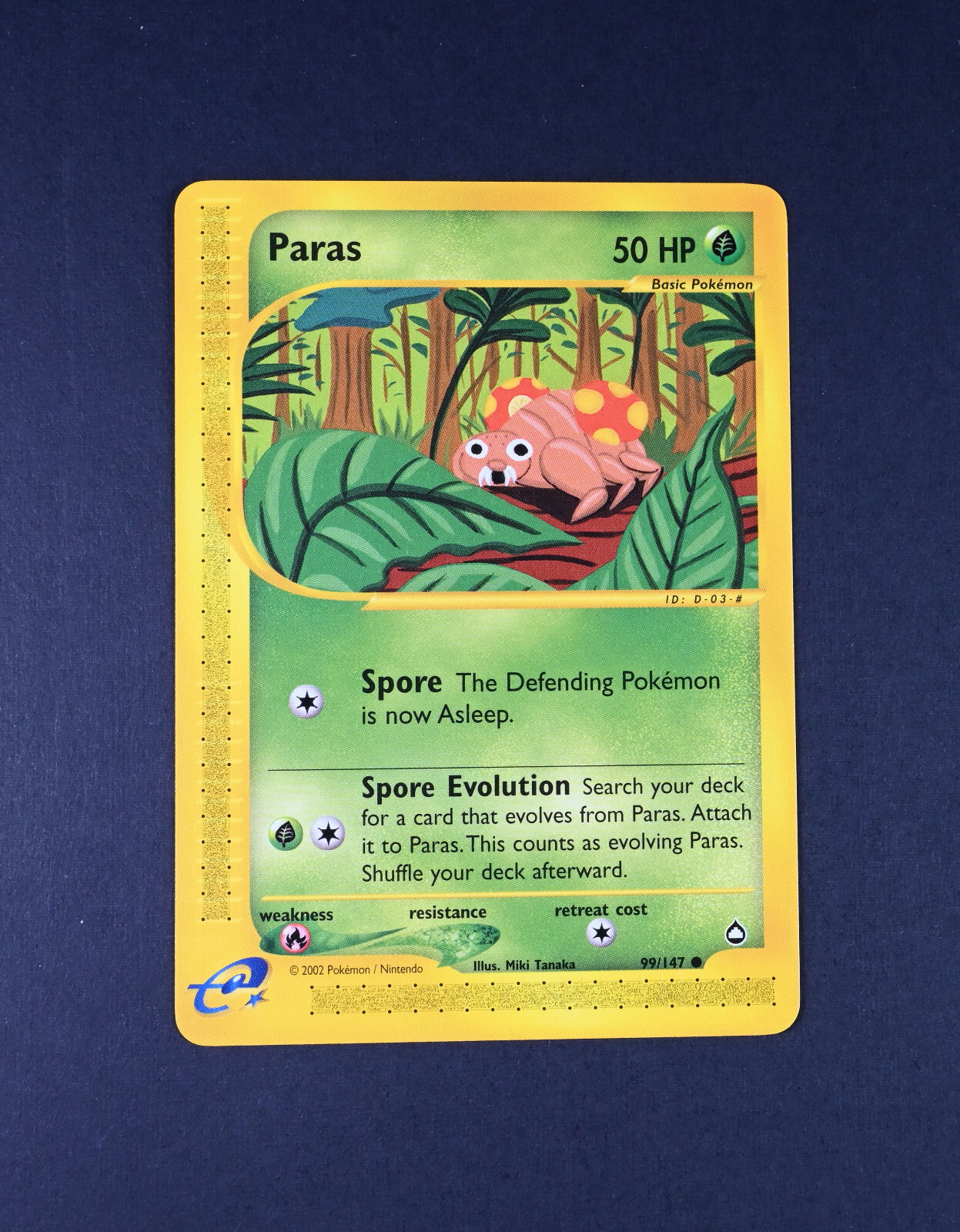 NM Paras Reg. Non-Holo 99/147 Aquapolis Pokemon Card