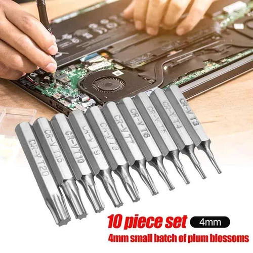10x Torx Bit Set CR-V T3 T4 T5 T6 T7 T8 T9 T10 T15 T20 Schraubendreher Handy Bit