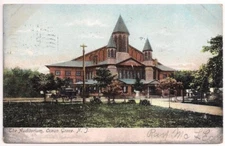 OCEAN GROVE, NEPTUNE NJ Postcard THE AUDITORIUM, to PATERSON, NEW JERSEY 1906