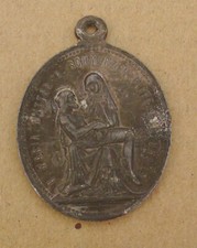 Großes Pilger Medaillon - Schmerzhafte Mutter - Heilige Nothburga - (BD189)