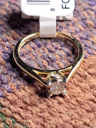 New 10 Karat Diamond Solid Yellow Gold Ring Solitaire .25 Carat Diamond Size 7 - Picture 20 of 24
