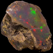 Natural Welo Fire White Ethiopian Opal Rough Gemstone 10 Ct. 18X12X8 mm EE-43219