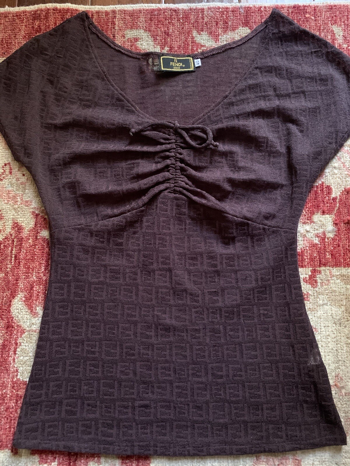 Fendi Zucca sheer top - Gem