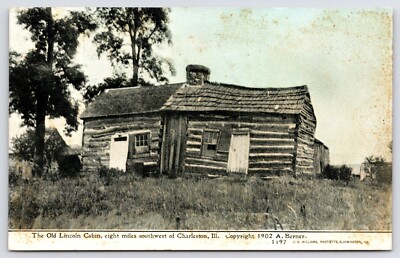 Charleston-Lerna~Original (or Artist Rendering) of Lincoln Log Cabin~CU Williams
