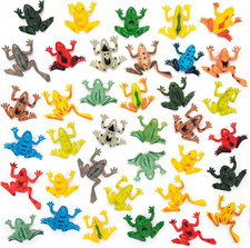 36Pcs Plastic Frogs Toy for Kids, Small Realistic Frog Toys Bulk, Mini Resin Fak