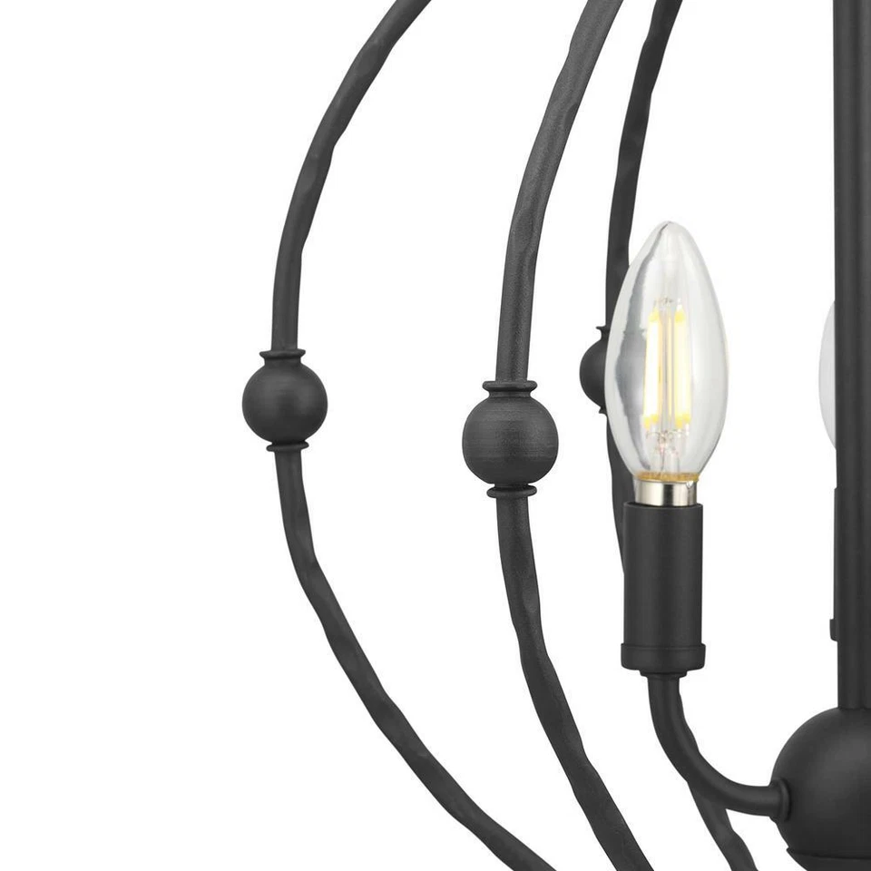 Progress Lighting Pacolet 3-Light Textured Black Pendant - Image 3 of 4