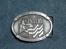 South Dakota Centennial Belt Buckle Vintage 1989 Celebrate the Century 3165