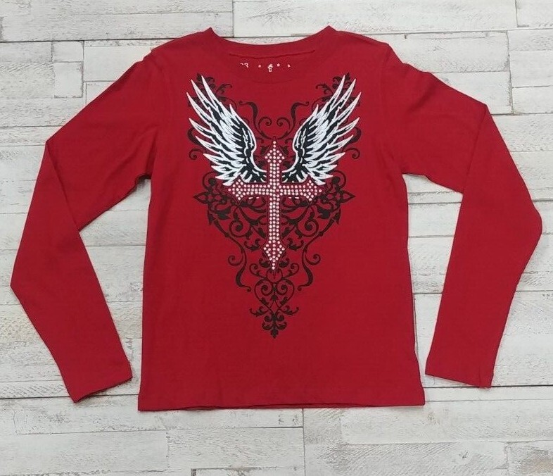 Rock & Roll Cowgirl Girl's Red Long Sleeve Tee G4T7049 | eBay