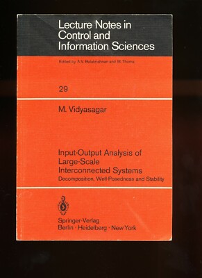 Input-Output Analysis of Large-Scale Interconnected Systems - Vidyasagar -1981 c