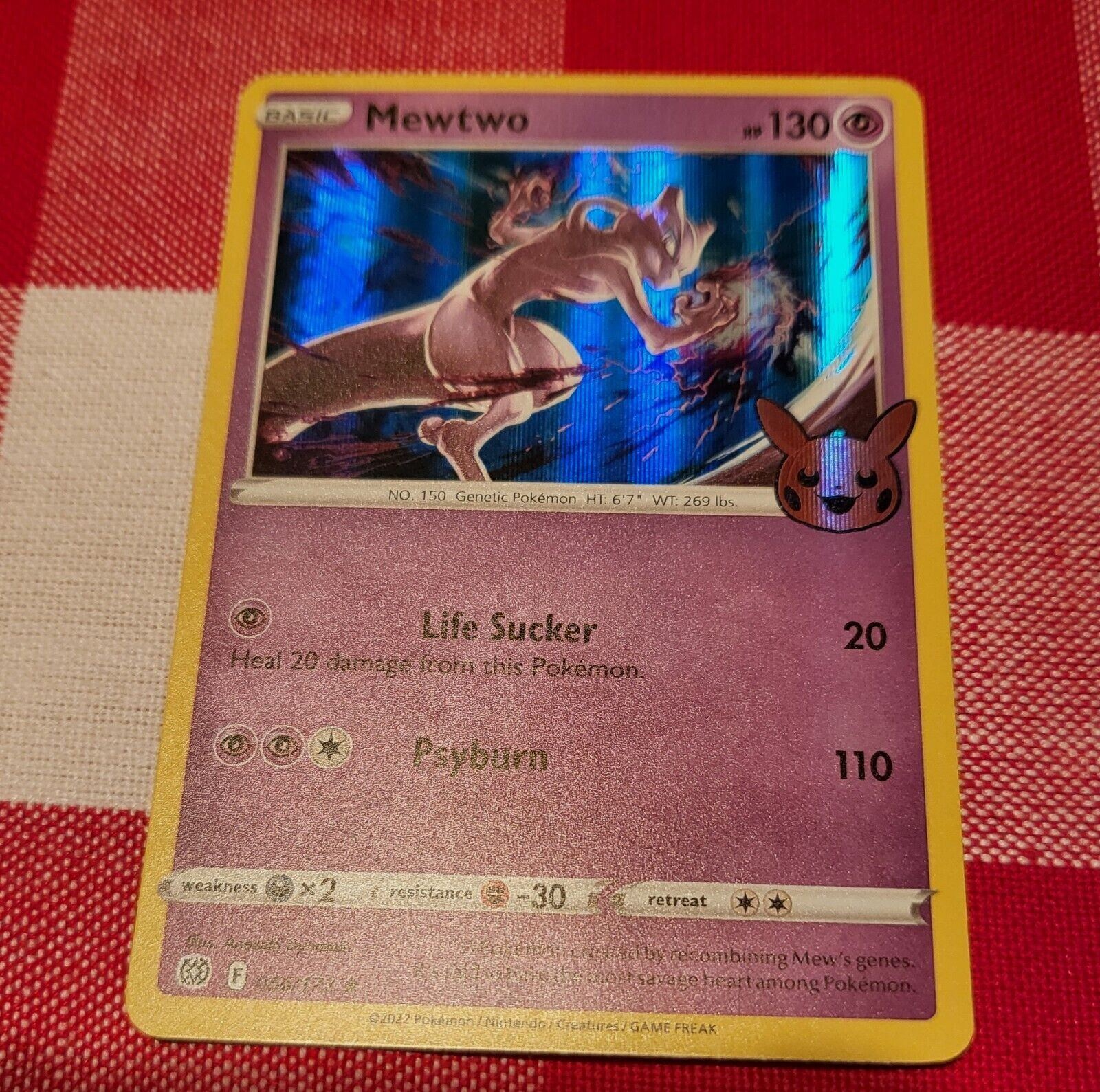 Mavin  Pokemon TCG Mewtwo 56/172 Holo Rare Card Halloween Trick Or Trade  MINT