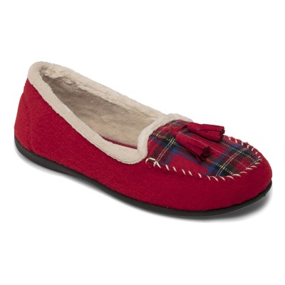 ladies wide fit moccasin slippers