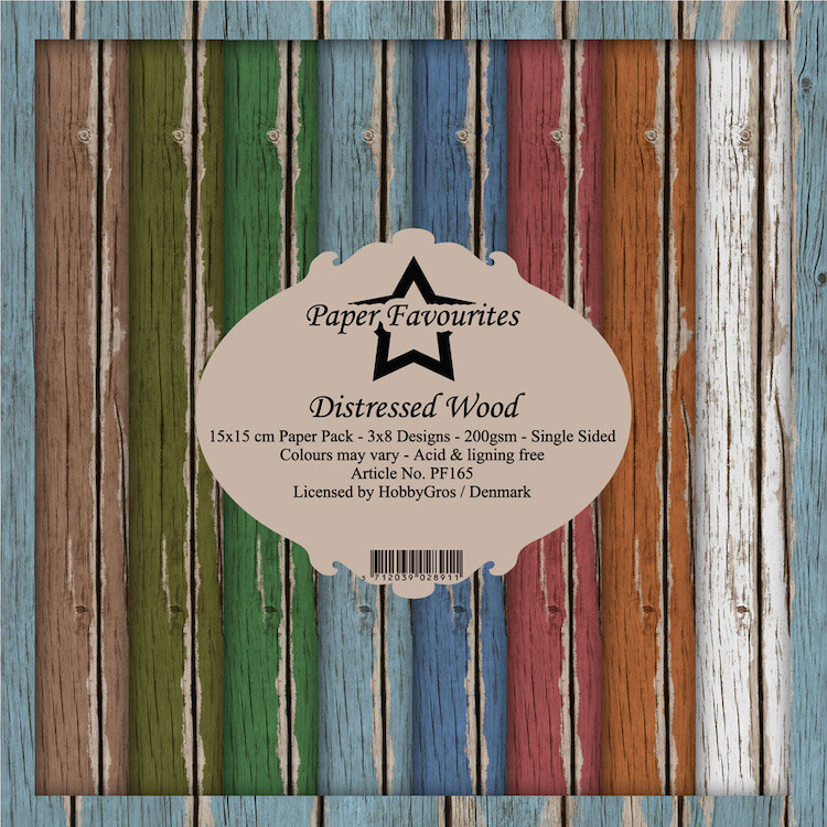 Dixi Craft Distressed Wood Plank 6x6 Paper Pad Shabby Chic Birthday Card Making