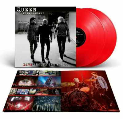 Queen + Adam Lambert 'Live Around The World' Double Red Colour LP Vinyl Album