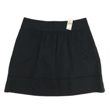 Ann Taylor Loft Womens A Line Skirt Black Zipper 100 Cotton 8 New
