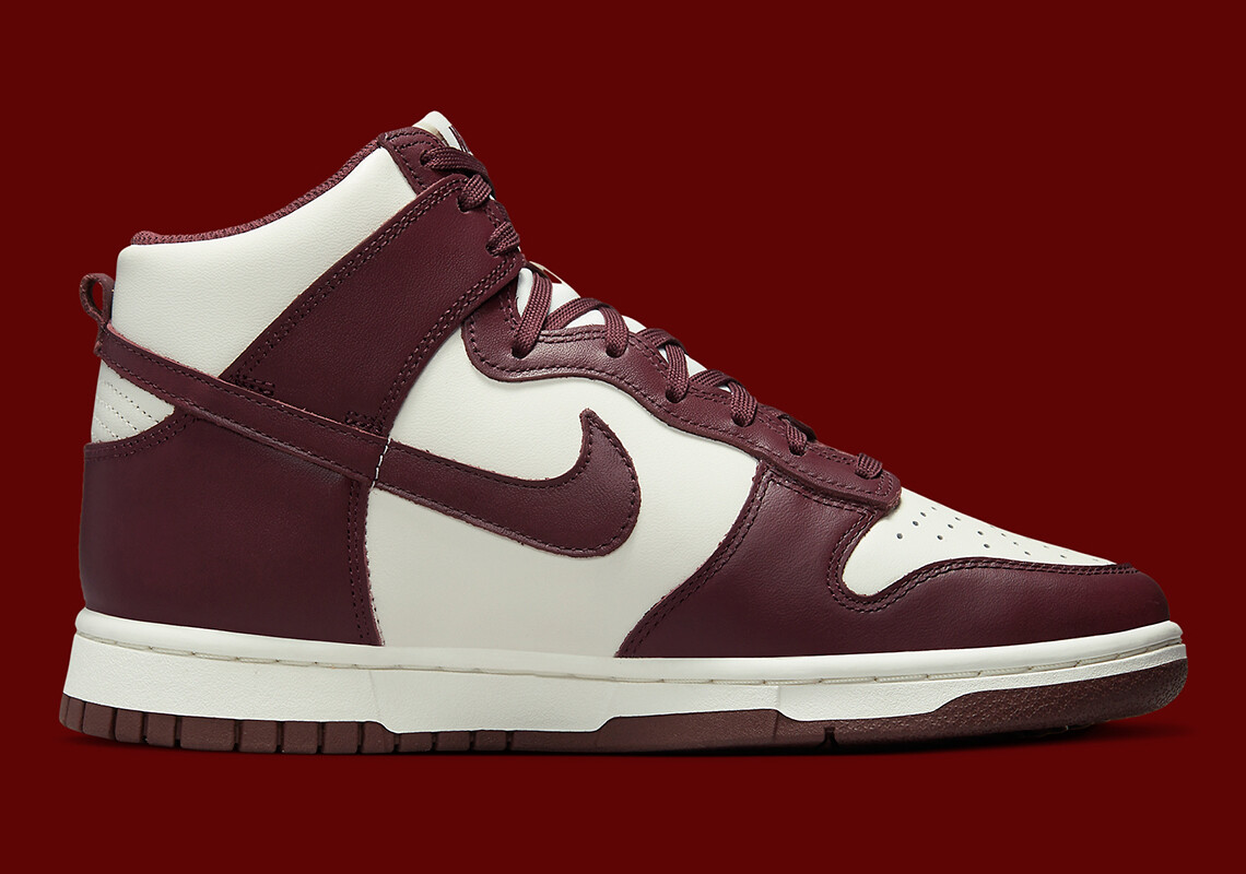 Nike Dunk High Burgundy Crush Sail White DD1869-601 sz 10.5