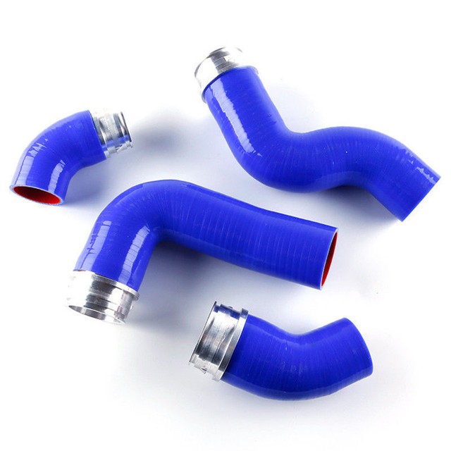 4Pcs VW GOLF MK5 MKV GTI FSI 2.0T Silicone Intercooler Boost Hose Blue