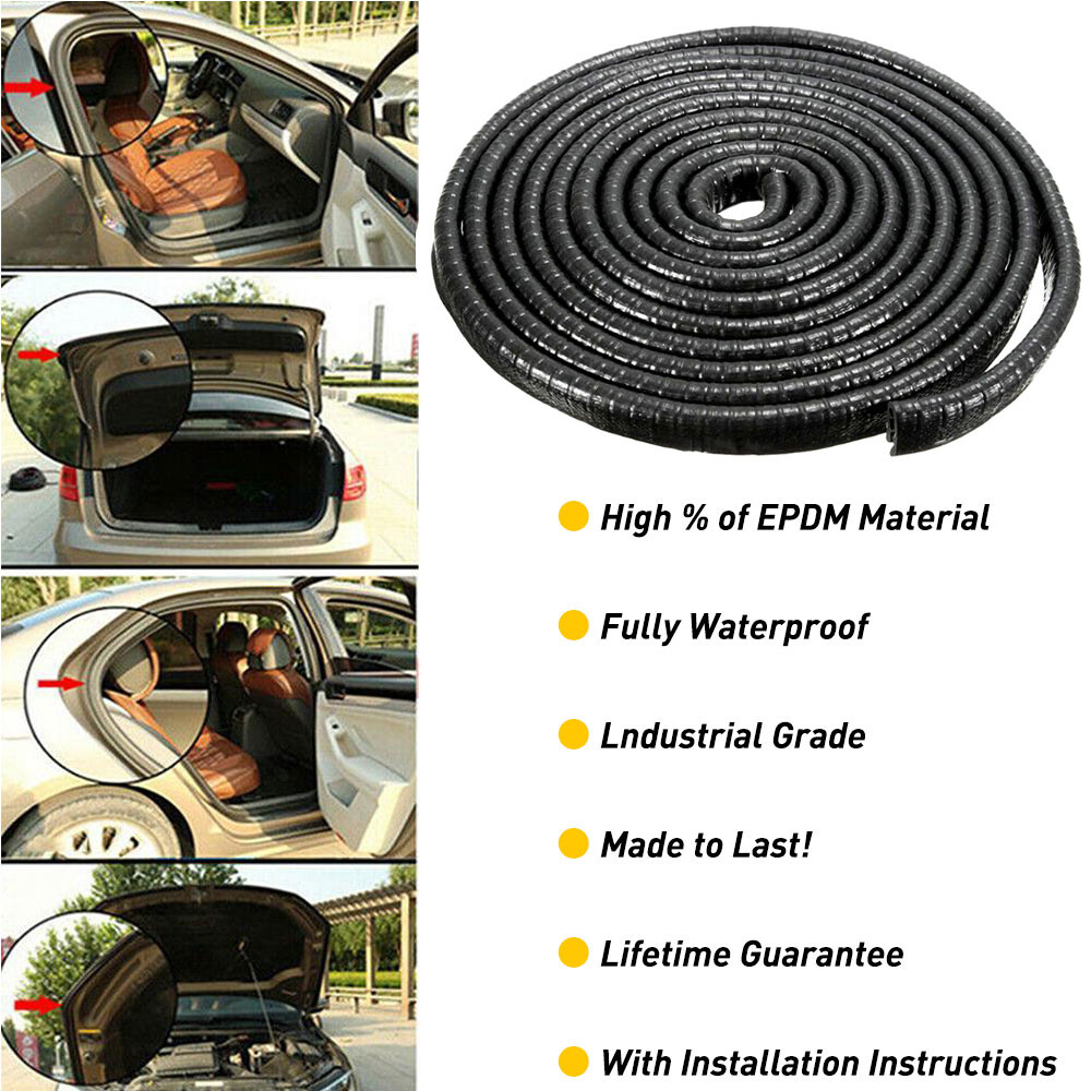 16ft Car Door Edge Guard Rubber Molding Trim Scratch Protector Strip