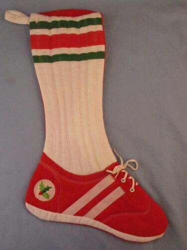 Vintage SELTEN Sportschuh Sneaker Tube Socke Weihnachten Strumpf Adidas Fußball - Bild 1 von 2