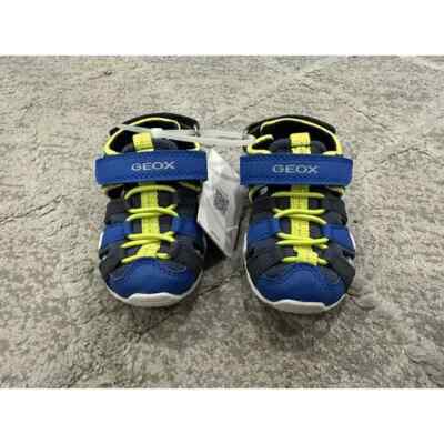Geox Baby Kraze Sandal, Dark Blue & Yellow EU 20 4.5 NWOB
