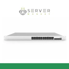 Cisco Meraki MS220-24-HW 24-Port 1Gbe PoE+ Cloud Managed Ethernet Switch