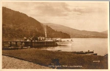 Real photo vintage postcard - PATTERDALE PIER, ULLSWATER. Ullswater Steamers