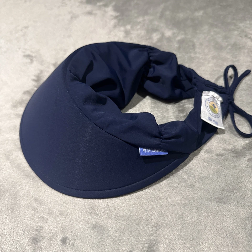 Wallaroo Aqua Visera Ala Ancha Sombrero de Playa Azul Marino Natación Protección Solar UPF 50+ Foto 2 de 4