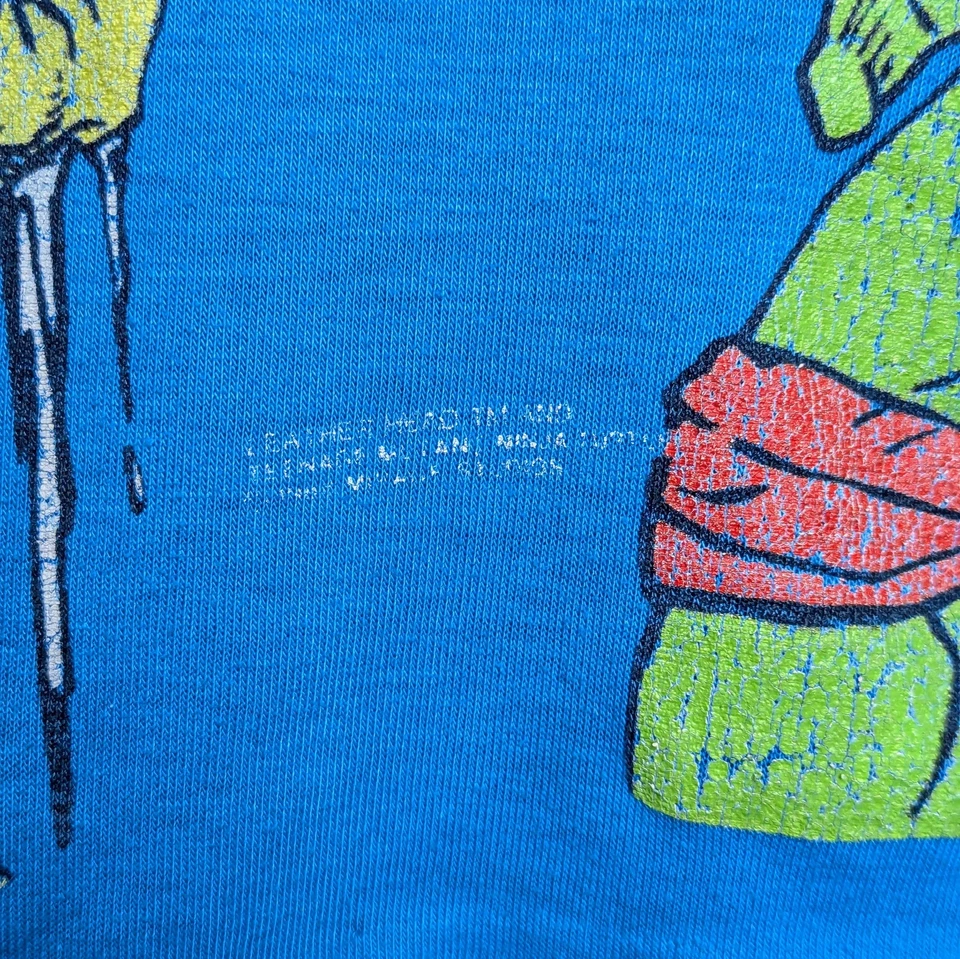 VTG Teenage Mutant Ninja Turtles 1990 TMNT Leatherhead Wormser Kids 8/10 Shirt - Image 3 of 4